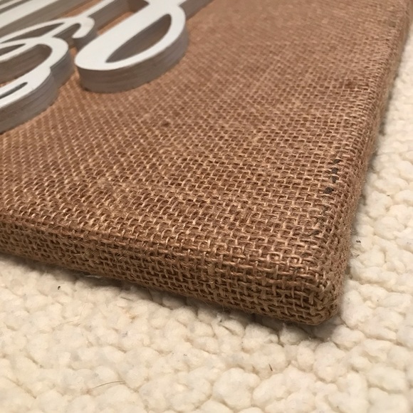 JMA White Wooden Script Monogram on Burlap Canvas
Initials JMA or JAM Monogram - Picture 9 of 9